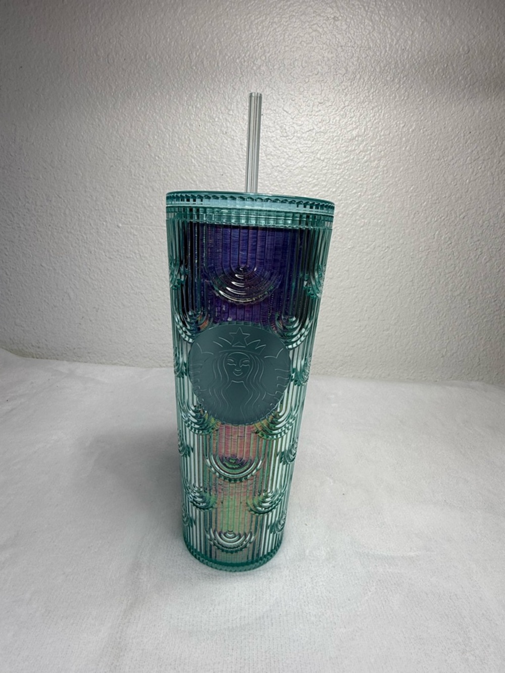 Starbucks 2022 Limited Edition Venti Iridescent Mermaid Scale Cold Cup Tumbler